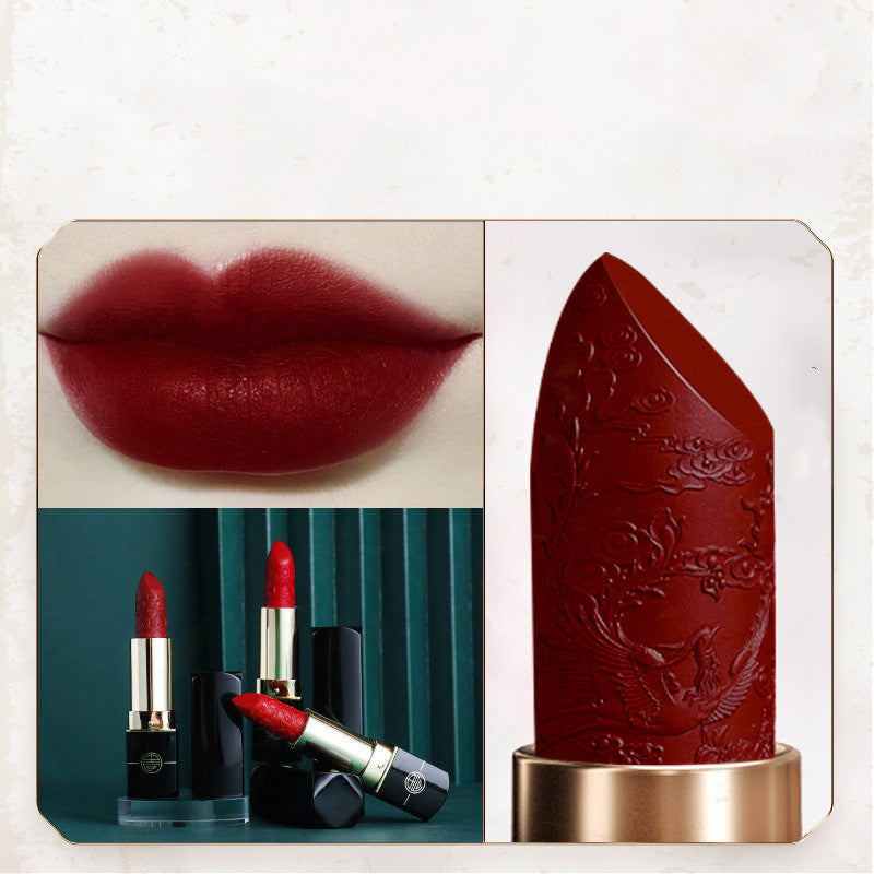 Color: Red pear - Chinese style carved lipstick