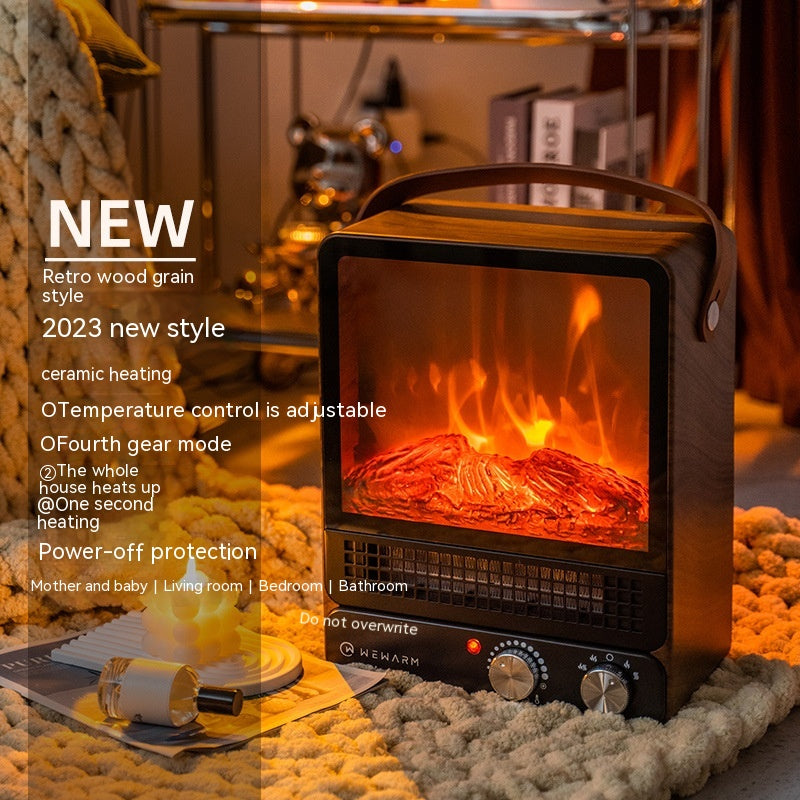 Color: Classic Retro HT1908A, Please Input: UK - Simulated Flame Vertical Small Heater