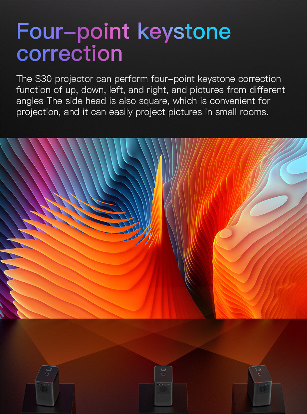 Hongtop S30 1080P HD Smart Projector for Android Smart Tv Wifi Thuis Beamer Home Projector Led Theater EU Plug