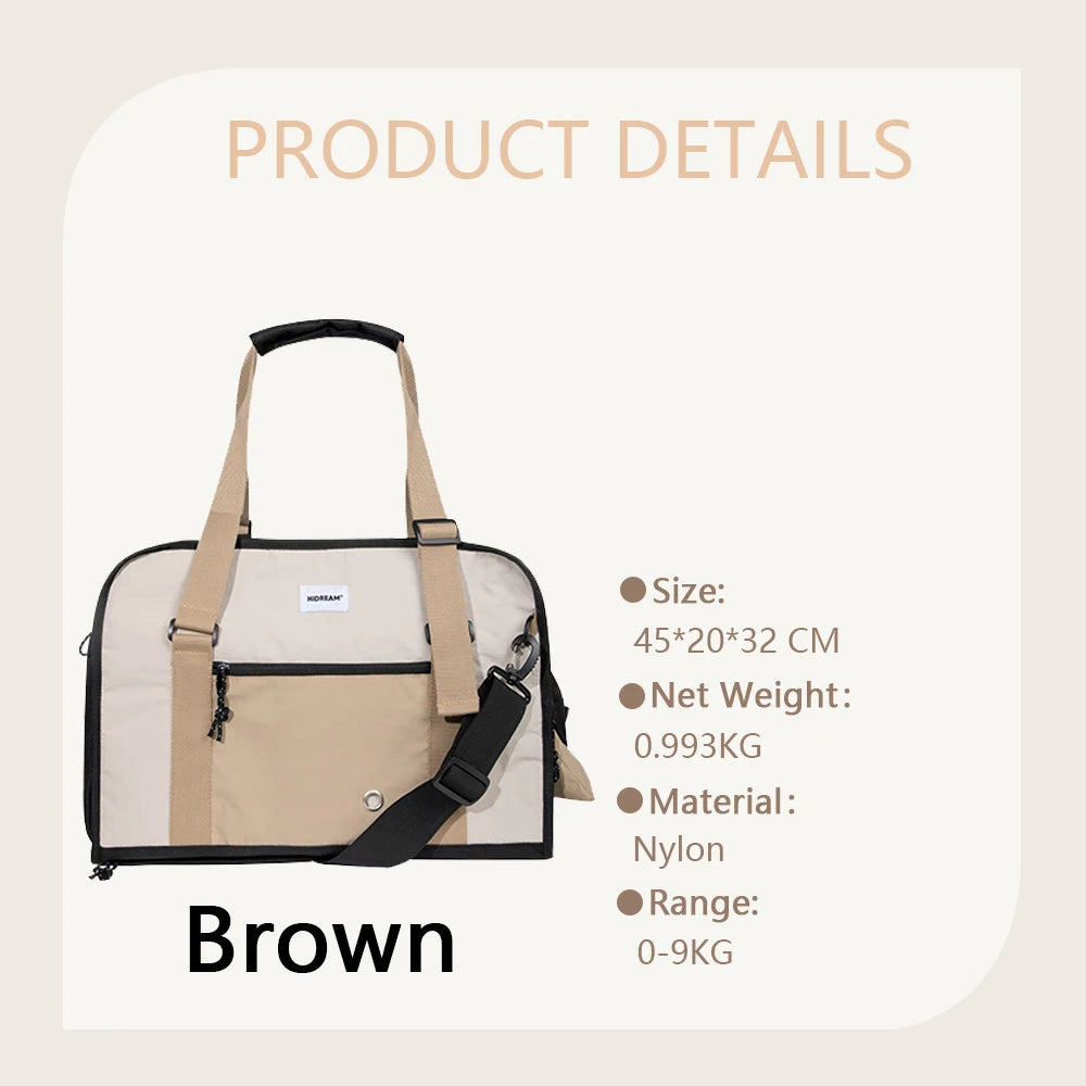 Pet Single Shoulder Tote Backpack Travel Backpack For Cats Outdoor Bag Breathable Portable Cat Outgoing Carrier Bag