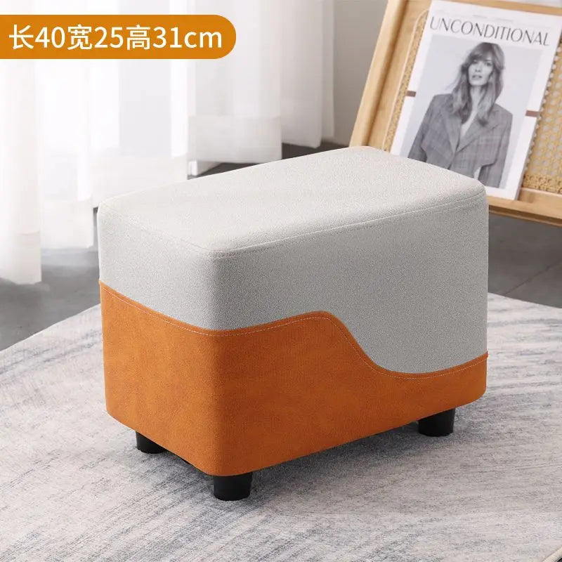 New Small Stool Luxury Adult Low Stool Household Coffee Table Stool Bench Living Room Light Technology Cloth Shoe Changing stool