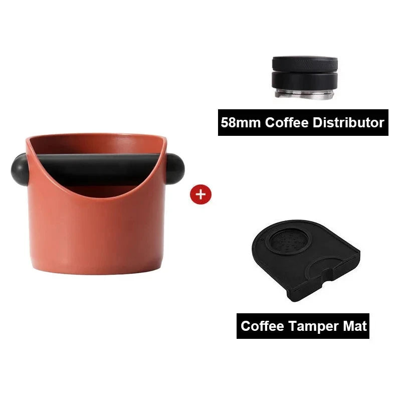 Coffee Powder Barrel Knock Box with Detachable Knock Bar Coffee Utensil Trash Can Restaurant Cafe Hotel Coffee Powder Storage
