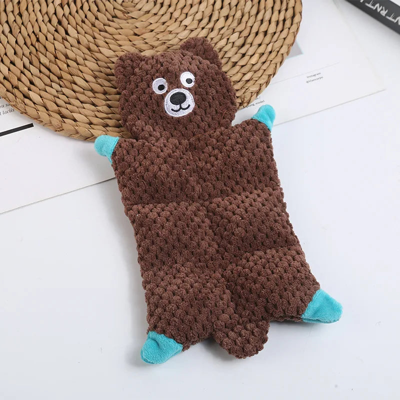 Pet Cute Animal Toy Indestructible Plush Dogs Tooth Chew Play Toy With Squeaker Puppy Supplies Cuddly Toys Resistant Accessories