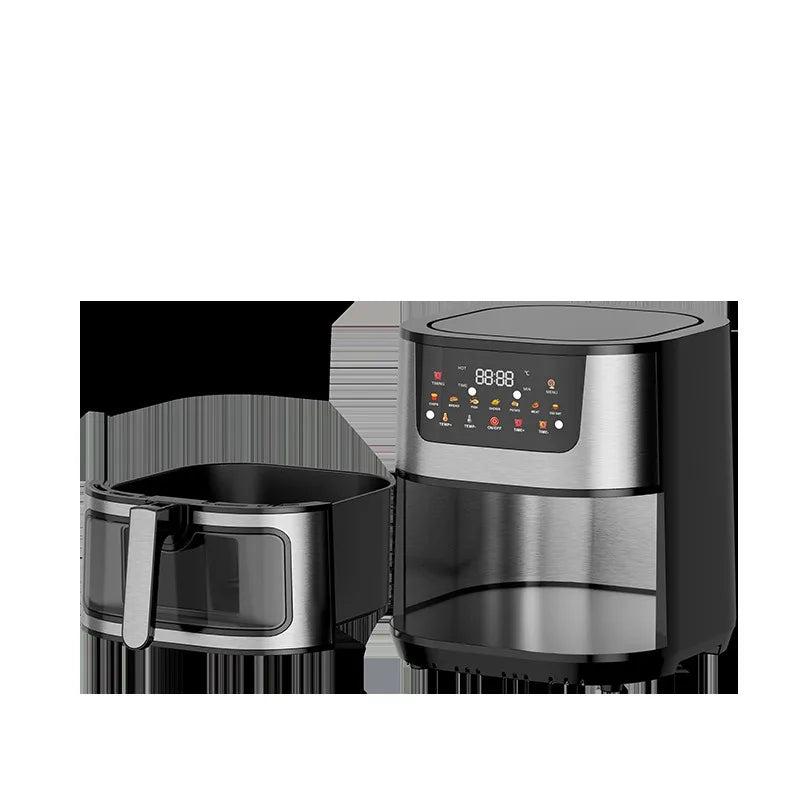 15L Stainless steel Electric Air Fryer Household Large Capacity Intelligent Kitchen Cooker Toaster Oven Combo Digital Display