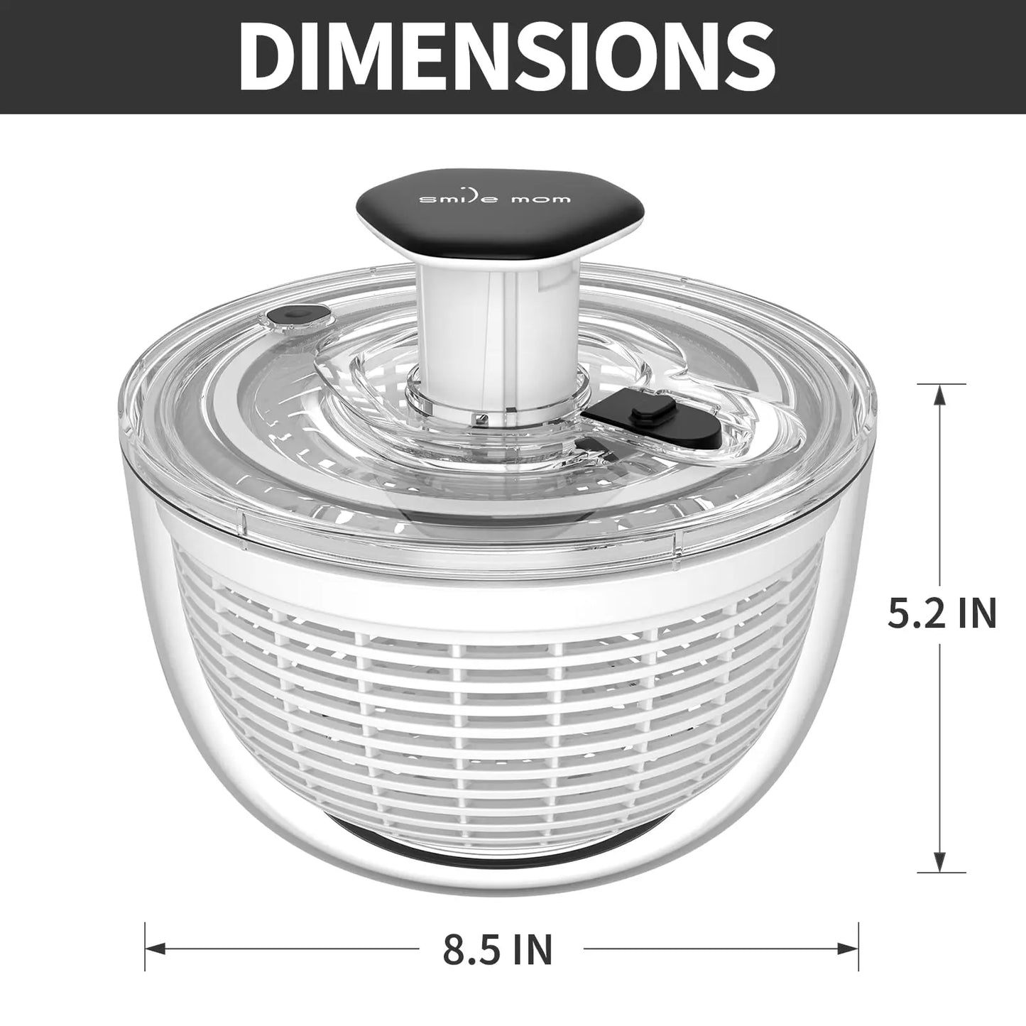 Salad Spinner Lettuce Spinner Salad Dryer for Washing Spinning and Draining Vegetables Kitchen Gadgets