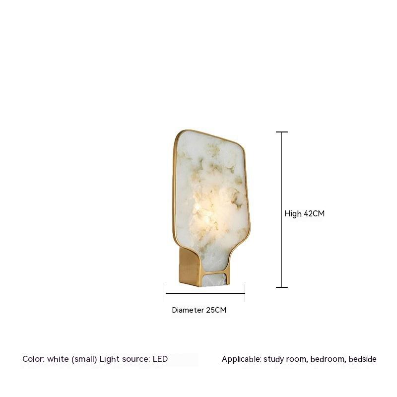 format: Warm Light, Size: 250x420-US, Please Input: - Marble Table Lamp New Chinese Study