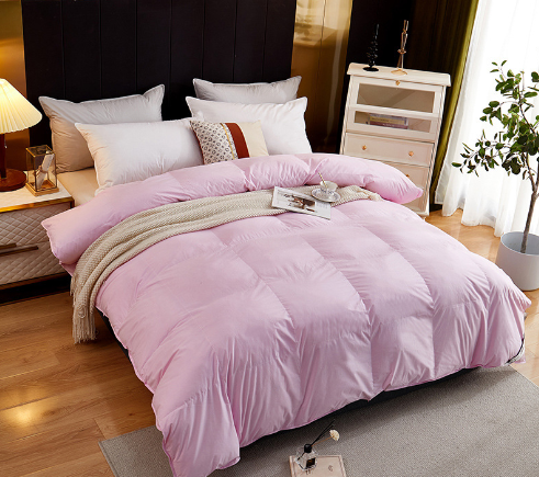 Color: Pink, style: 150x200cm4 jin - High-end Gift Cotton Dazzle Duvet Goose Down Quilt