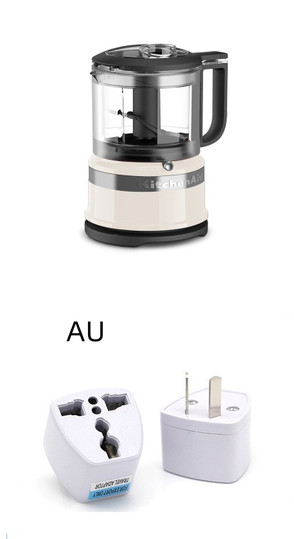Color: White, Electrical outlet: AU - Household Meat Grinder Small Multi Function