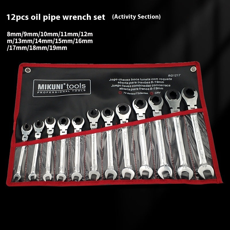 style: 12 bags of promotional items - Rotary Open Oil Pipe Ratchet Wrench
