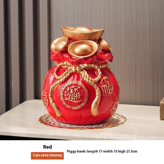 Size: Medium Red - New Living Room Decoration Money Box Capacity