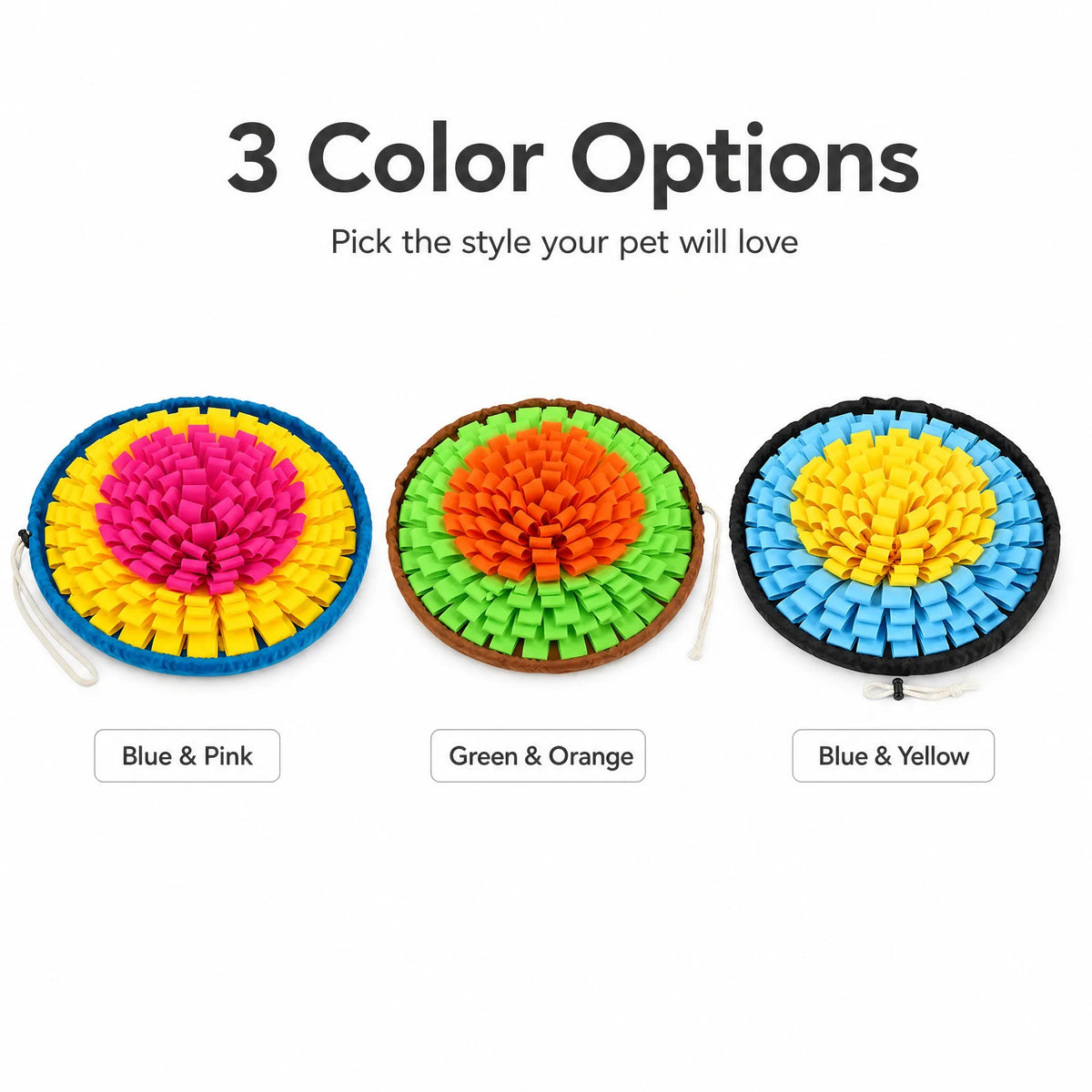 Pet Snuffle Mat for Dogs, Interactive Feed Game for Boredom, Encourages Natural Foraging Skills for Cats Dogs Bowl Travel Use