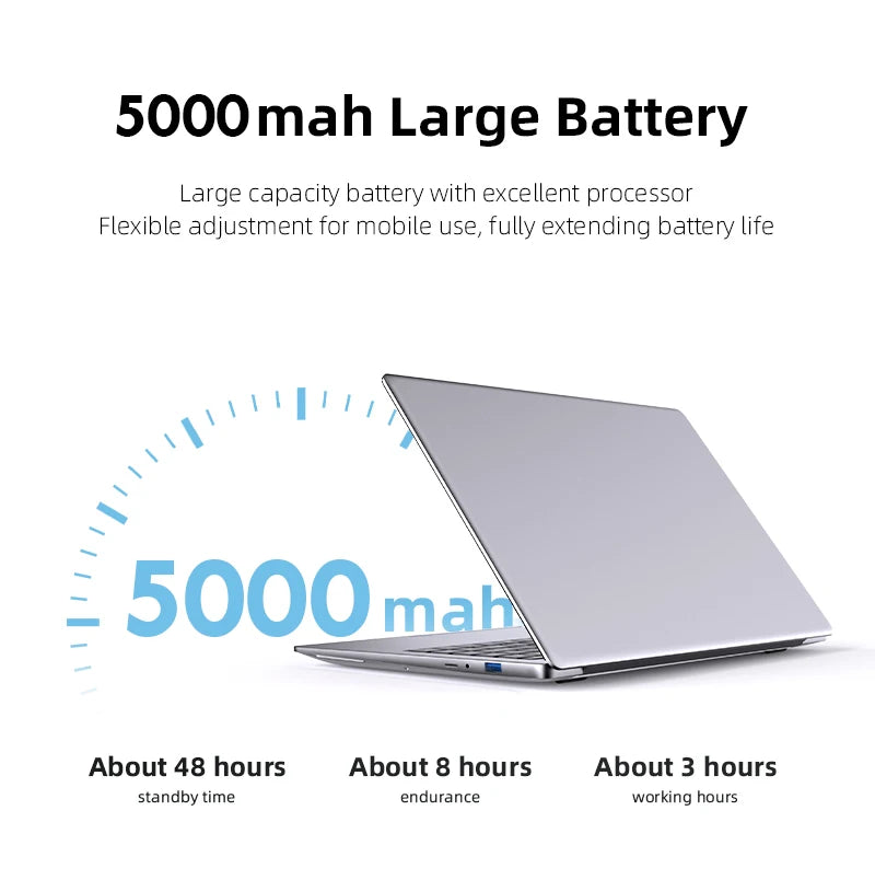 2025 Laptop Computer Windows 11 Notebook 14.1 Inch Intel Celeron N4000 12GB 512GB 1920*1080 Resolution Office Study PC computer