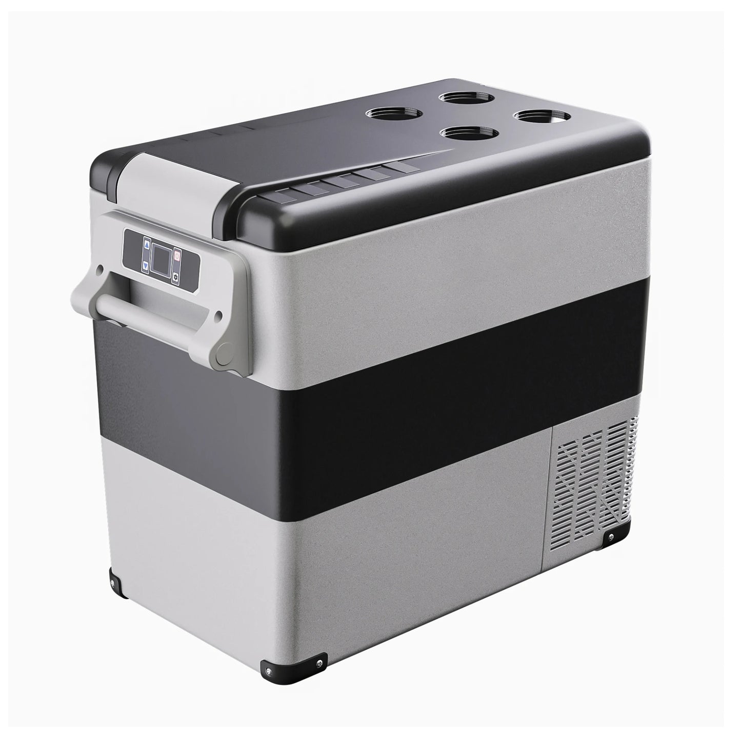 SIMZLIFE 55L Car Refrigerator 12/24V DC Fridge Freezer Dual Zone Portable Compressor Cooler for Camping Travel Truck