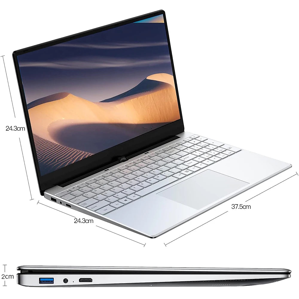 Xiaman 15.6" Laptop Computer intel Pentium 7505 Dual Core Laptops Windows 11 Portable PC Gamer Notebook with Fingerprint Unlock