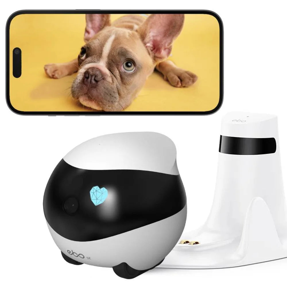 Enabot EBO SE Camera Robot for Dog Cat Baby 1080P Wifi 2.4G 5G 360° Home Security Pet Camera Startlight Night Vision
