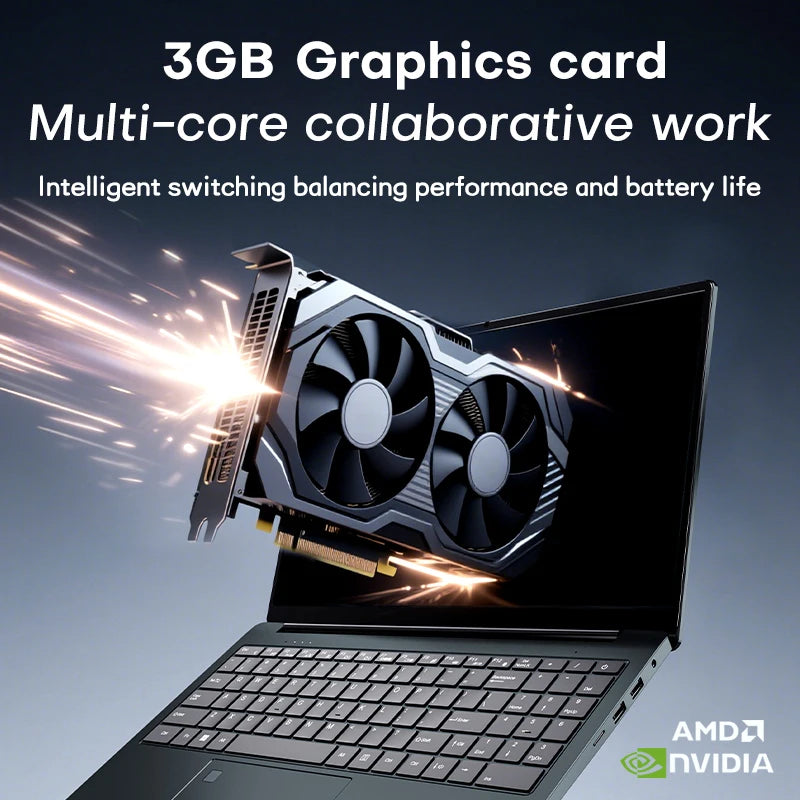 Xiaman 15.6" Gaming Laptop Computer AMD A4-7210 MX350 Discrete Graphics Notebook PC Fingerprint Unlock Laptops Windows 11 Pro