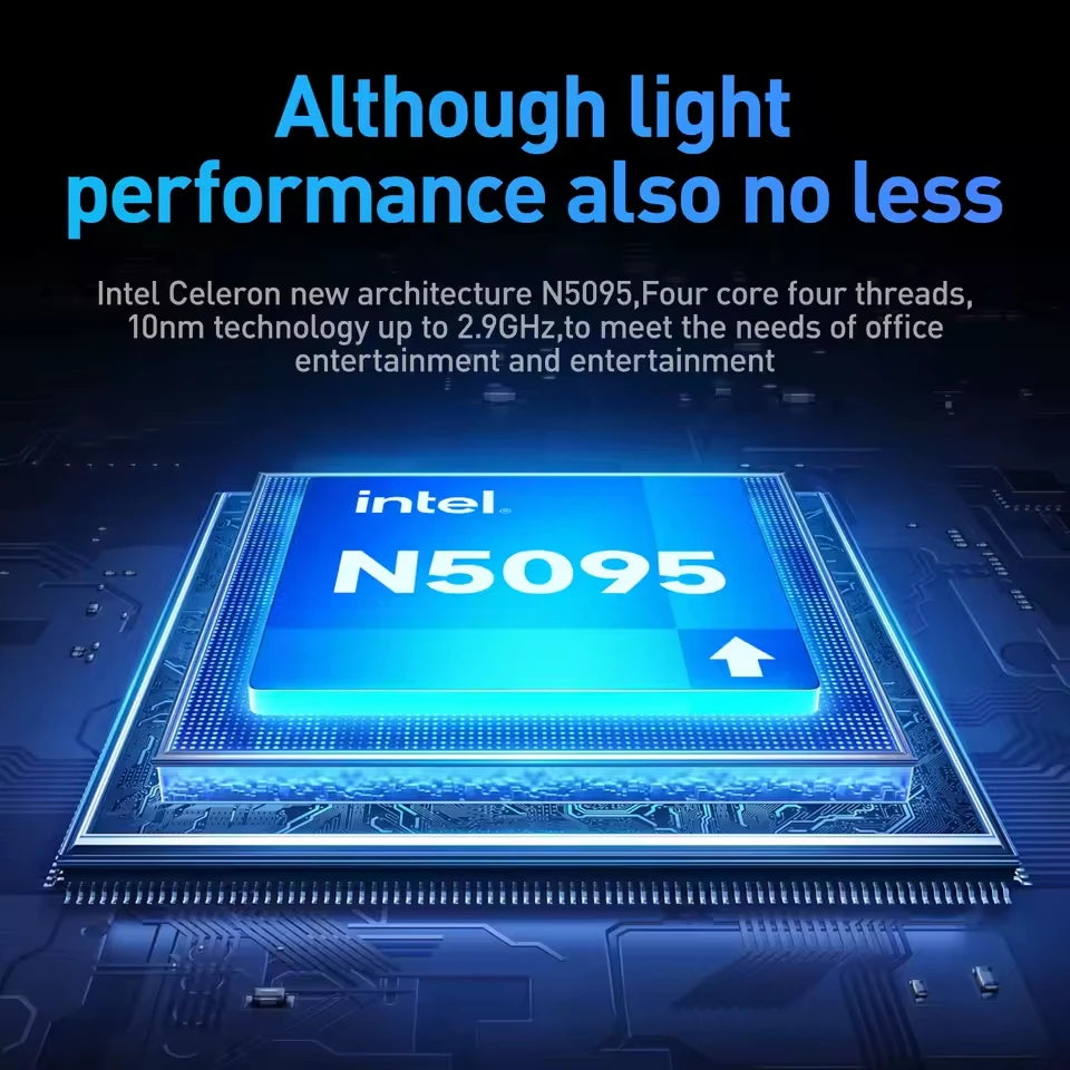 15.6 inch Laptop Computer Intel Celeron N5095 Notebook PC Gamer 16GB DDR4 1TB SSD Office Study PC Windows 11 Pro 1080P Laptops