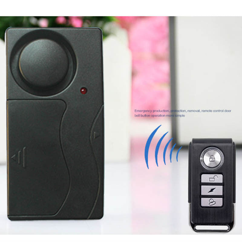 Home Security Wireless Remote Control Vibration Motorcycle Bike Door Window Detector Burglar Alarm as picture show