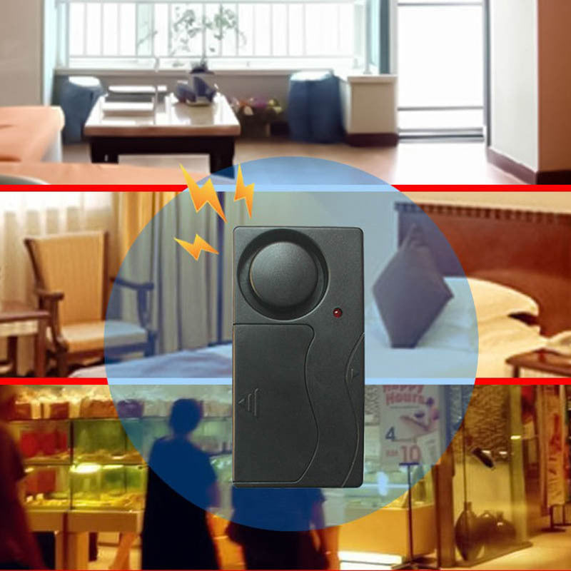 Home Security Wireless Remote Control Vibration Motorcycle Bike Door Window Detector Burglar Alarm as picture show