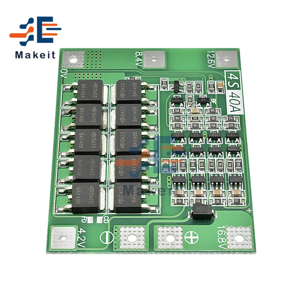 Equalizer 18650 Li-ion Lithium Battery Charger Protection Board Smart BMS 3S/4S 12V/24V 6A/10A/20A/25A/40A/60A With Balancers