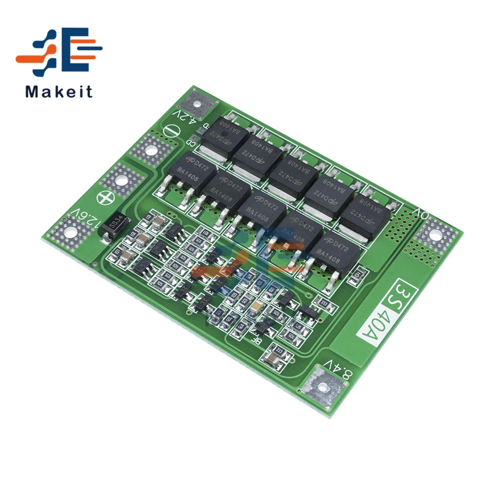 Equalizer 18650 Li-ion Lithium Battery Charger Protection Board Smart BMS 3S/4S 12V/24V 6A/10A/20A/25A/40A/60A With Balancers