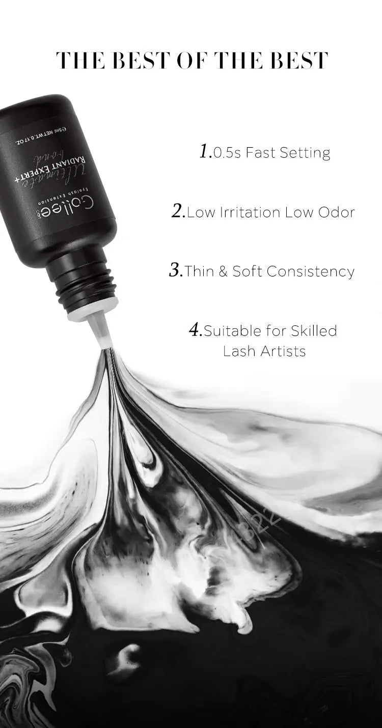 Gollee 0.5s Eyelash Extension Glue Fast Drying Professional Eyelash Adhesive Waterproof Lashes Supplies For Salon Eyelash Glue
