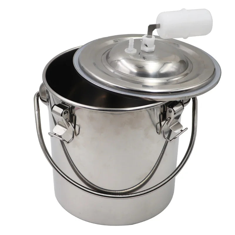 5L Electric Goat Electric Milking Machine for Sheep Pulsating Milking Machine Stainless Steel Milker Bucket Farm Livestock Tool