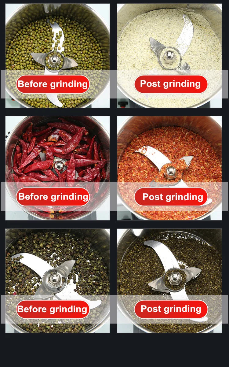 4500G 4500W Coffee Grinder 430 Stainless Steel Commercial Medicine Flour Powder Crusher Powder Crusher High Speed Intelligent