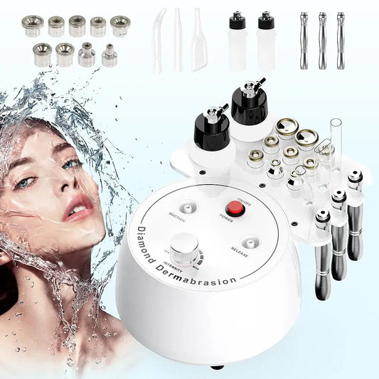 Color: White, Ships From: United States - 3 In 1 Vacuum Diamond Tip Microdermabrasion Machine Acne Blackhead Removal Skin Rejuvenation Water Spray Facial Beauty Machine