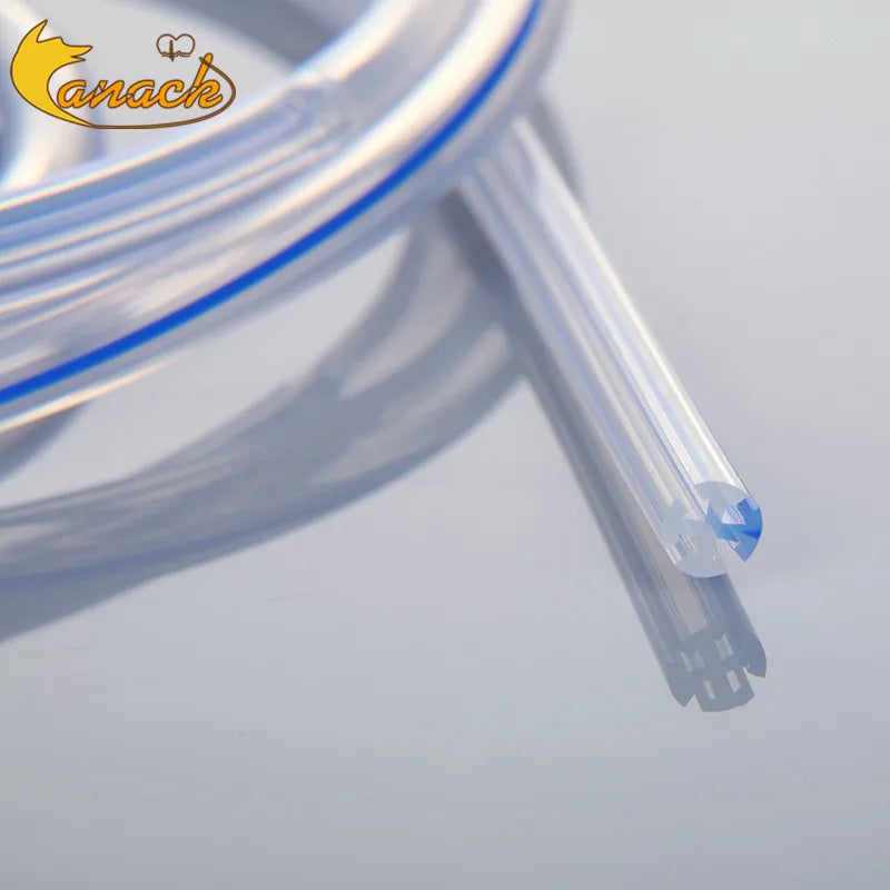 Canack 10pcs Pet Animal 100% Medical Silicone Round Channel Fluted Drains with Trocar