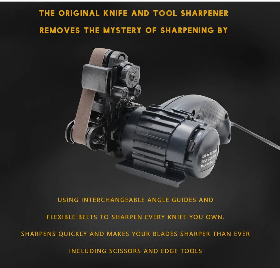 LIHUACHEN M2 Knife Sharpener Electric Professional with Sharpener Replacement Belts Kit Kitchen Sharpening Grinder Knives