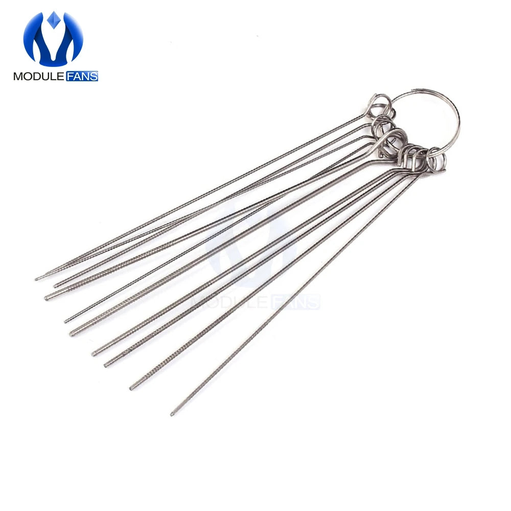 10 Kinds Stainless Steel Needle Set PCB Electronic Circuit Through Hole Needle Desoldering Welding Repair Tool 80mm 0.7-1.3mm