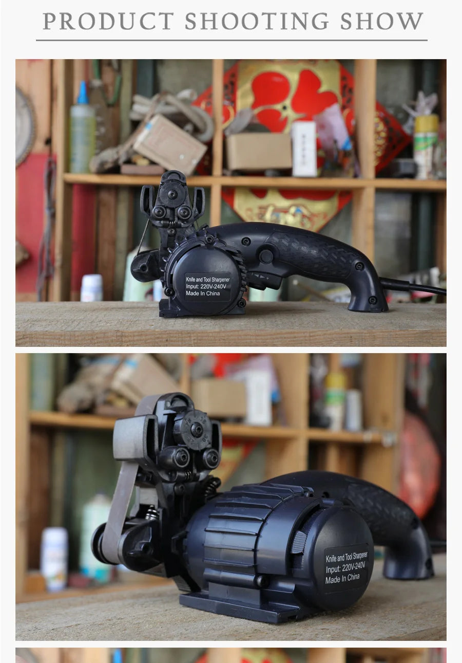 LIHUACHEN M2 Knife Sharpener Electric Professional with Sharpener Replacement Belts Kit Kitchen Sharpening Grinder Knives