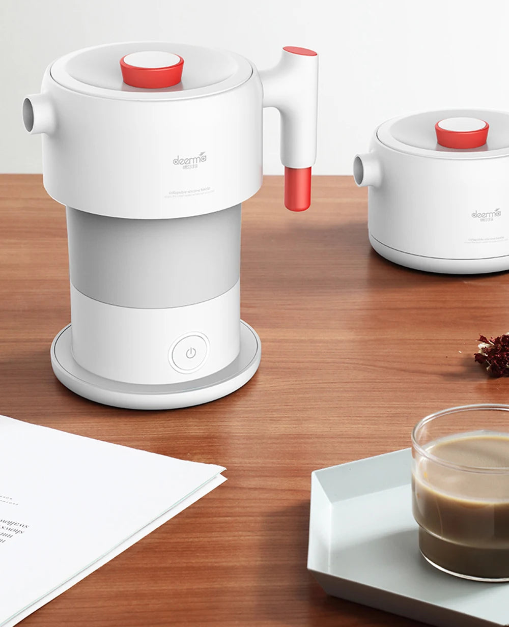 Deerma Folding Portable Electric Water Kettle 0.6L Handheld Electric Water Flask Pot Auto Power-Off Protection Kettle