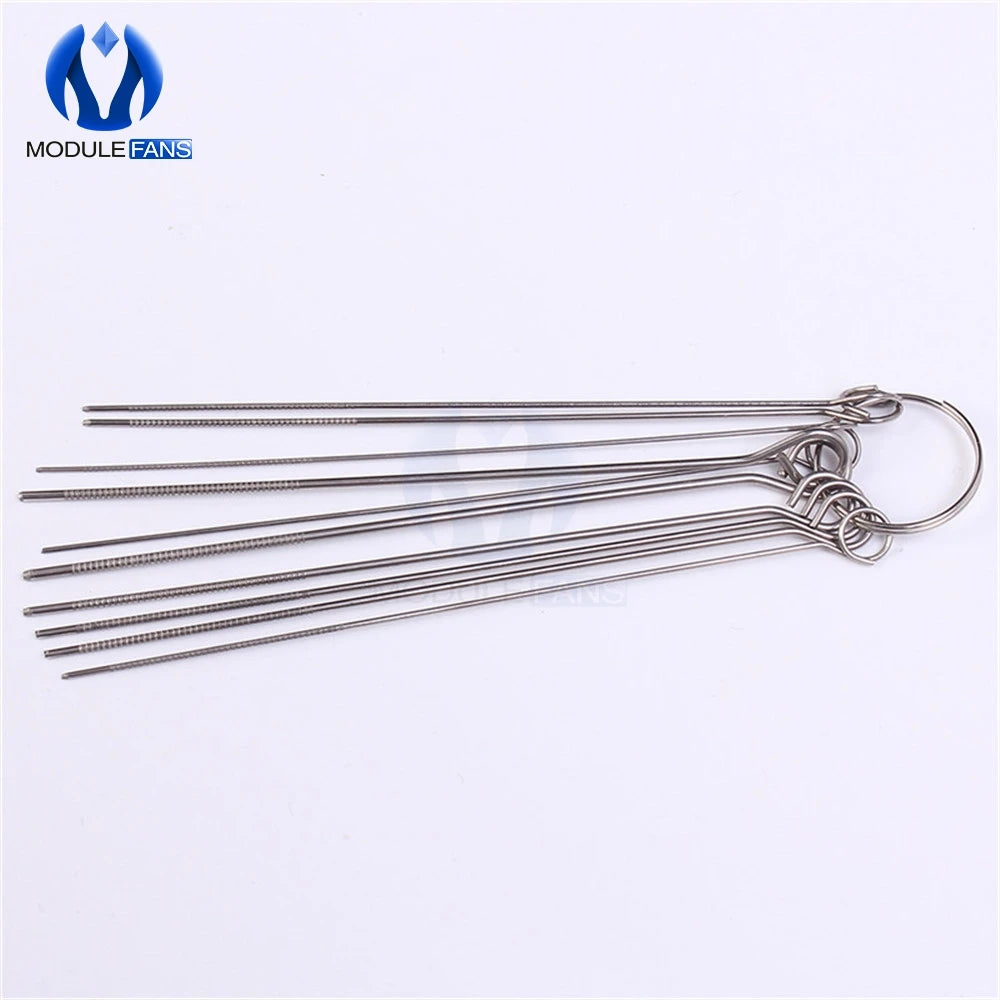 10 Kinds Stainless Steel Needle Set PCB Electronic Circuit Through Hole Needle Desoldering Welding Repair Tool 80mm 0.7-1.3mm