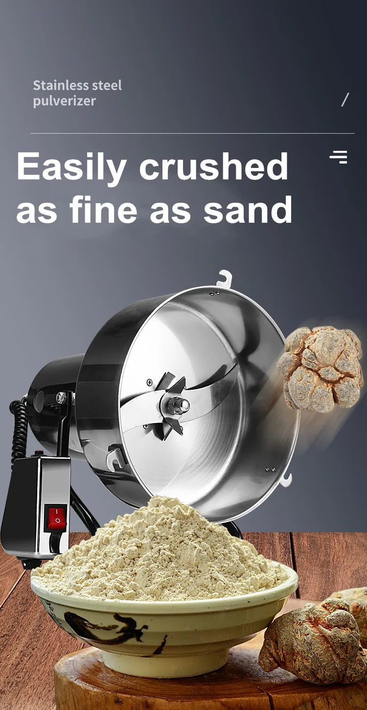 4500G 4500W Coffee Grinder 430 Stainless Steel Commercial Medicine Flour Powder Crusher Powder Crusher High Speed Intelligent