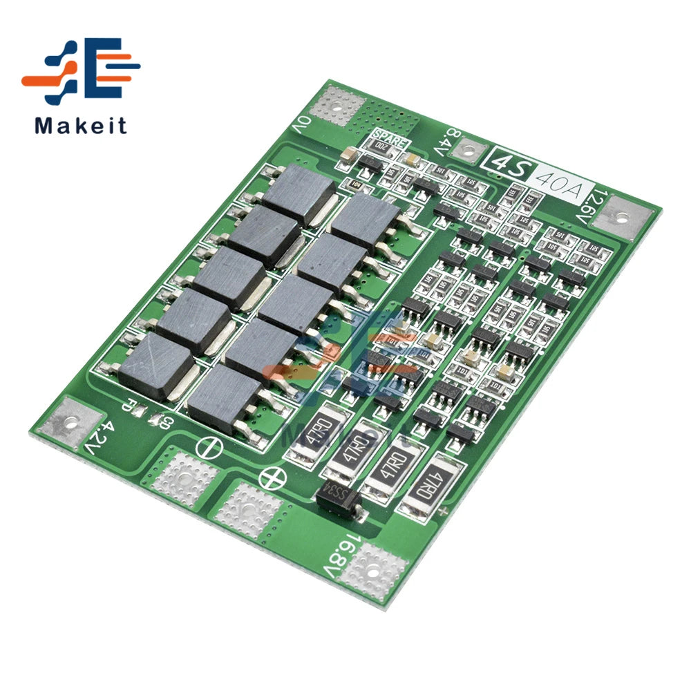 Equalizer 18650 Li-ion Lithium Battery Charger Protection Board Smart BMS 3S/4S 12V/24V 6A/10A/20A/25A/40A/60A With Balancers