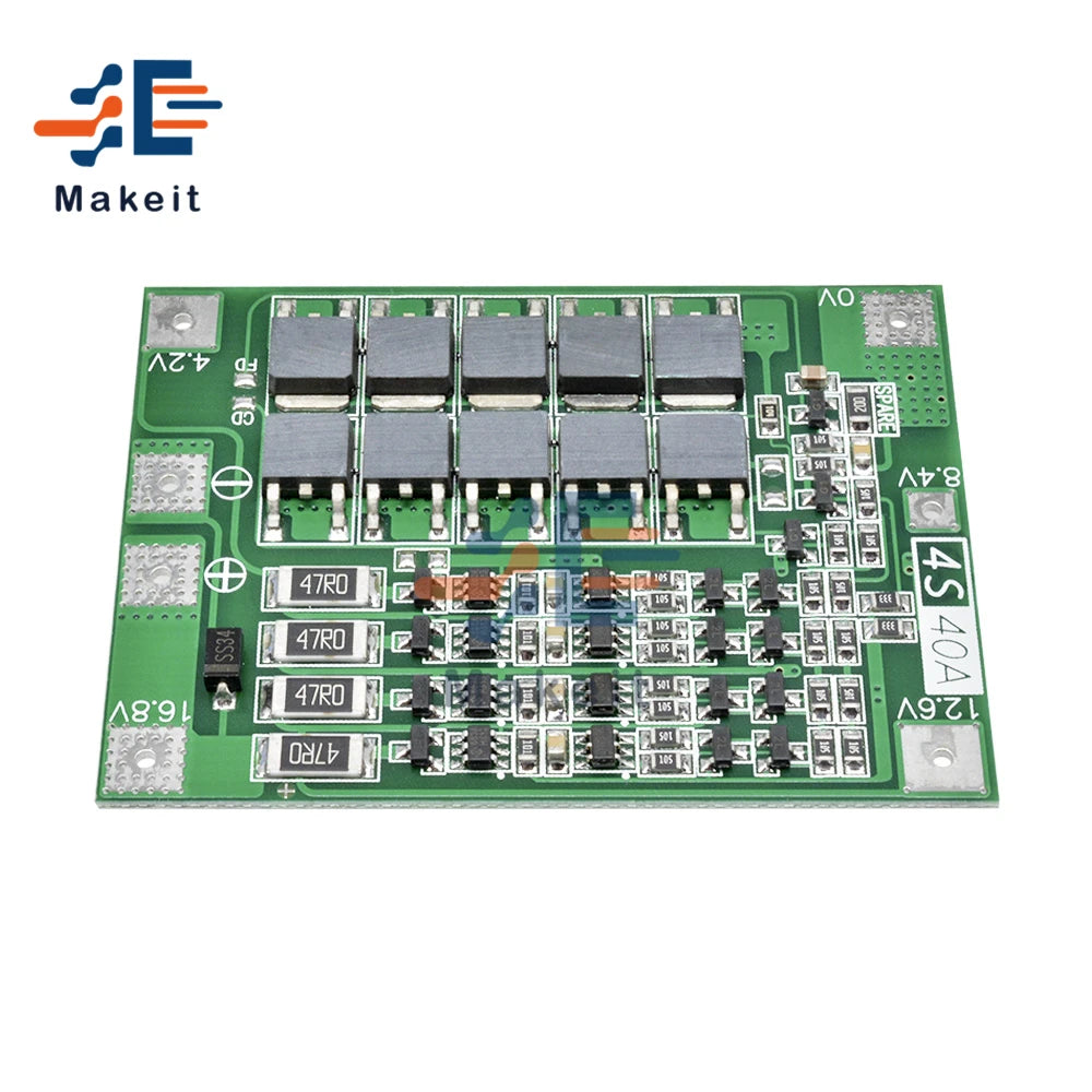 Equalizer 18650 Li-ion Lithium Battery Charger Protection Board Smart BMS 3S/4S 12V/24V 6A/10A/20A/25A/40A/60A With Balancers