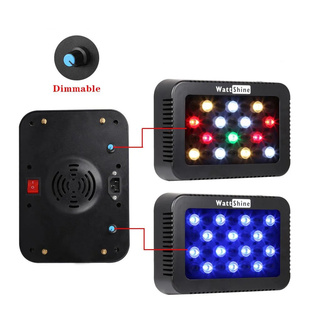 Dimmable Fish Tank Light 140W 180W Led Aquarium Lights Dimmer Coral Lamp For Fishbowl Marine Reef Aquariums Lighting Accessories