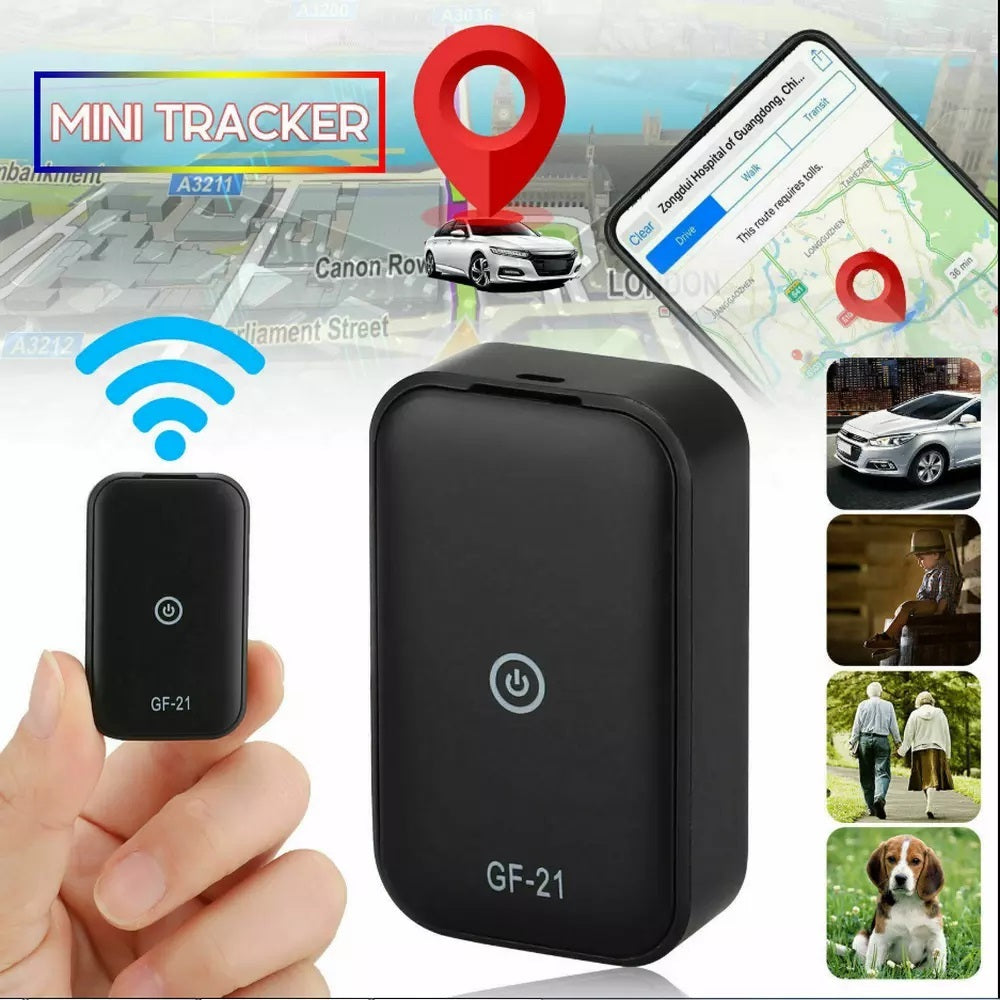 Locator Real-time Driving Tracker Anti-lost GF21 Mini Device Voice Control Recording WIFI GPS black
