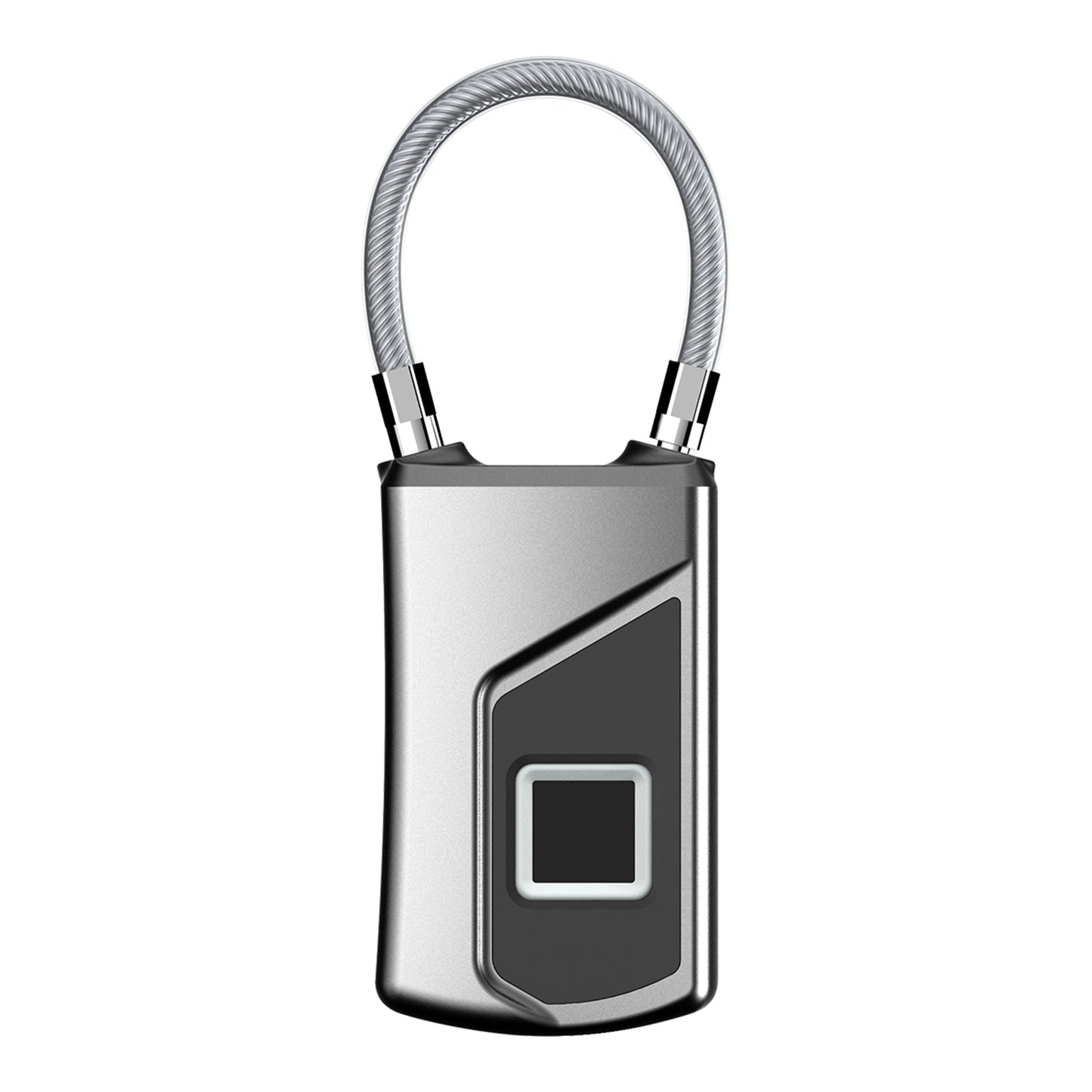 L1 Smart Biometric Fingerprint Lock Usb Rechargeable Anti-theft Security Padlock Waterproof Silver Grey