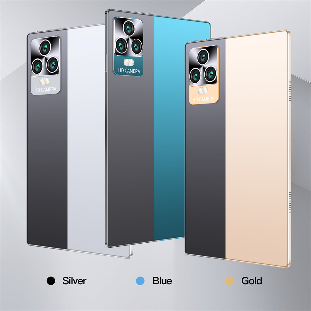 10.1 inch HD Smart Tablet MTK6750 Octa-Core 4GB RAM 32GB ROM Android 9.0 5000mAh Large-screen Mini Pc Silver EU Plug