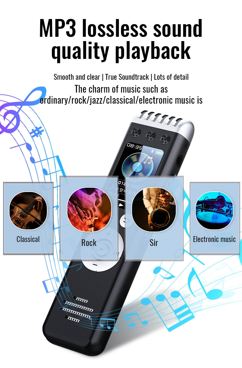 Q88 Hd Noise Reduction Audio Voice Recorder 3072Kbit Recording Pen Mp3 Player for Business Meeting 64GB