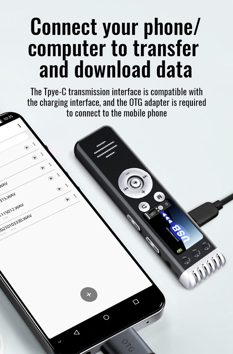 Q88 Hd Noise Reduction Audio Voice Recorder 3072Kbit Recording Pen Mp3 Player for Business Meeting 64GB