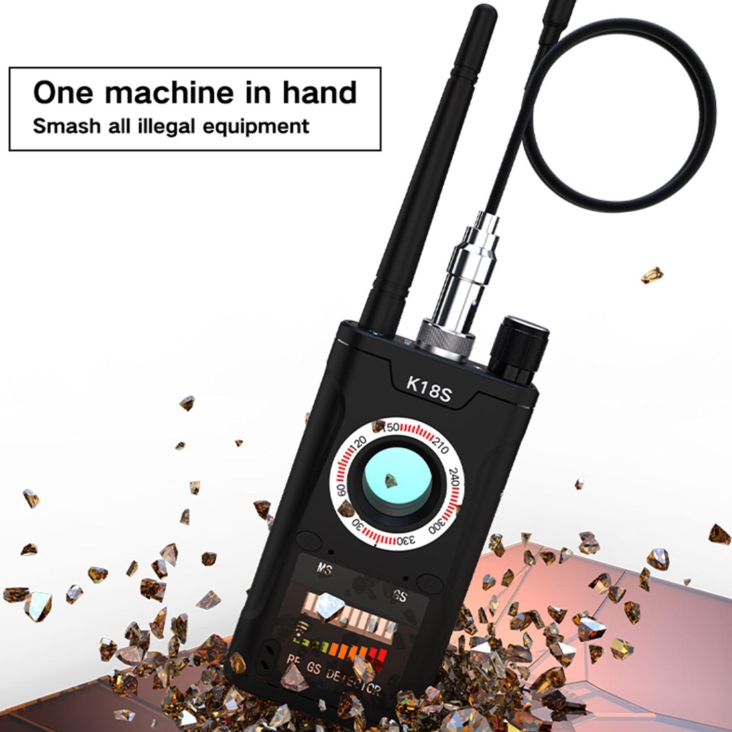 K18s Camera Detector Signal Detection Scanner Infrared Finder GPS Anti-location Detector for Home Office Hotel US Plug