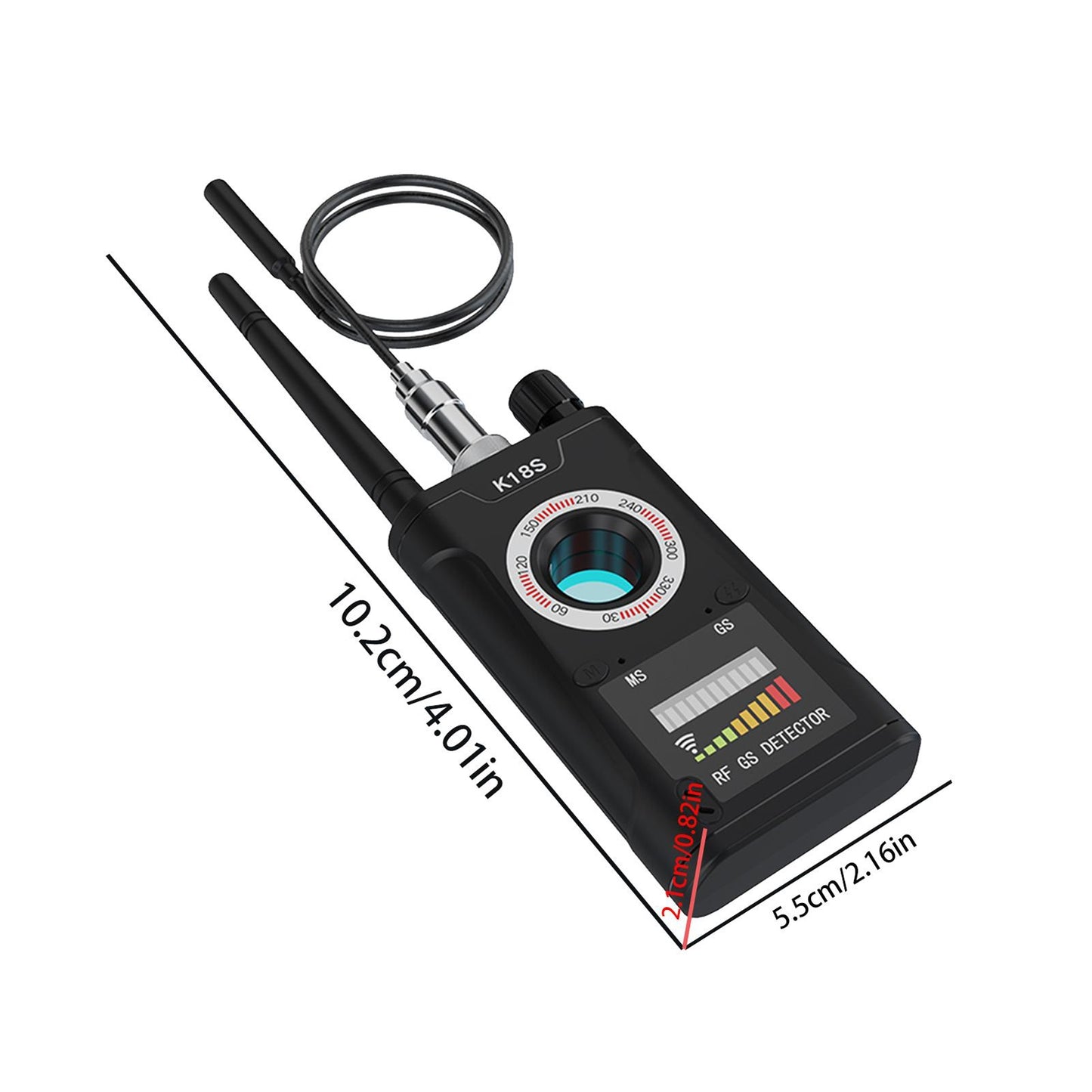 K18s Camera Detector Signal Detection Scanner Infrared Finder GPS Anti-location Detector for Home Office Hotel US Plug