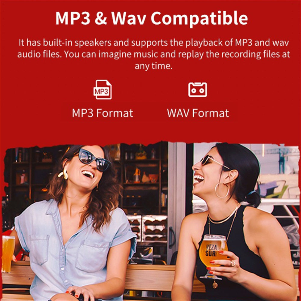 Digital Audio Voice Recorder Usb Professional 96-hour Recording Real Time Display with Wav Mp3 Player 32gb