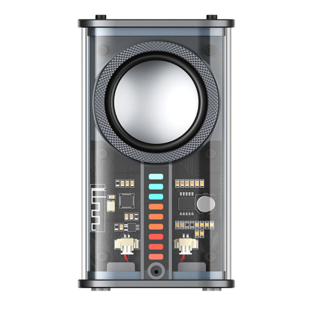 Draagbare TWS Wireless Speakers 360 Shocking Sound Bluetooth 5.0 With Colorful Lights Portable Speakers For Party Gifts black