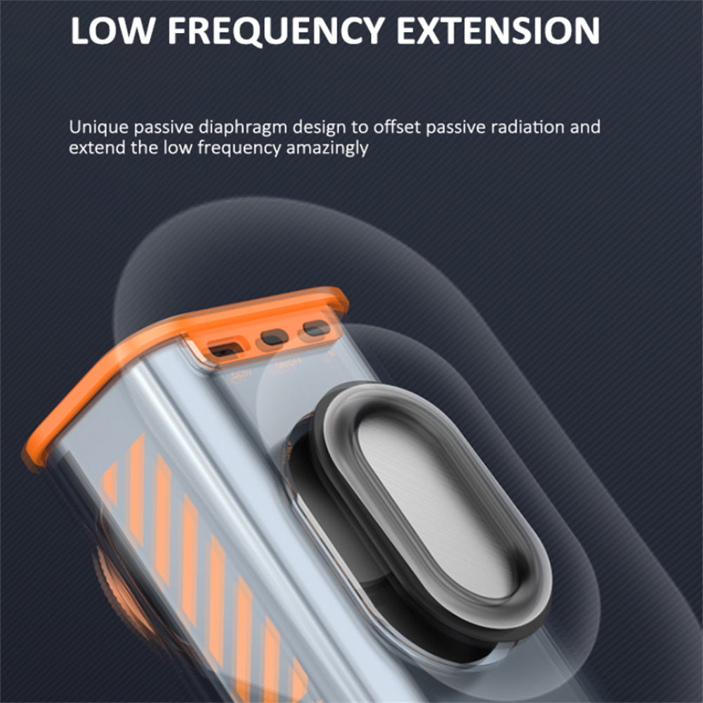 Draagbare TWS Wireless Speakers 360 Shocking Sound Bluetooth 5.0 With Colorful Lights Portable Speakers For Party Gifts black