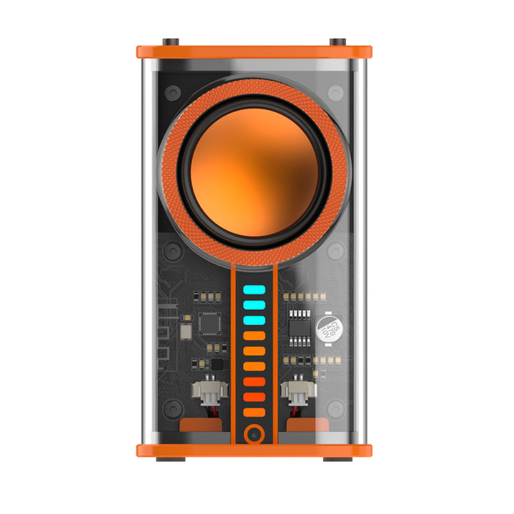 Draagbare TWS Wireless Speakers 360 Shocking Sound Bluetooth 5.0 With Colorful Lights Portable Speakers For Party Gifts black